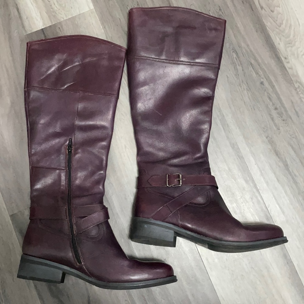 Aldo plum boots, low heel,  great condition